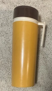 Vintage Thermoskanne King Seeley Wide Mouth 24 OZ Rare Brown Yellow Combo 7402 Tight - Bild 1 von 8