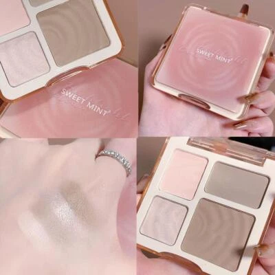 4Color AllinOne Blush Highlighter Disc for LongLasting Matte Finish and New O7 - Image 1 of 4