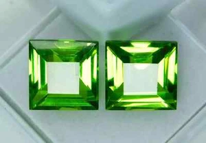 AAA Quality Natural 20 Ct+Green PERIDOT Asscher Cut EGL CERTIFIED Loose Gemstone - Picture 1 of 6