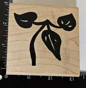 Blätter & Stängel Gummistempel Holzhalterung Heißkartoffeln Pflanze Blume Blatt Natur  - Bild 1 von 4