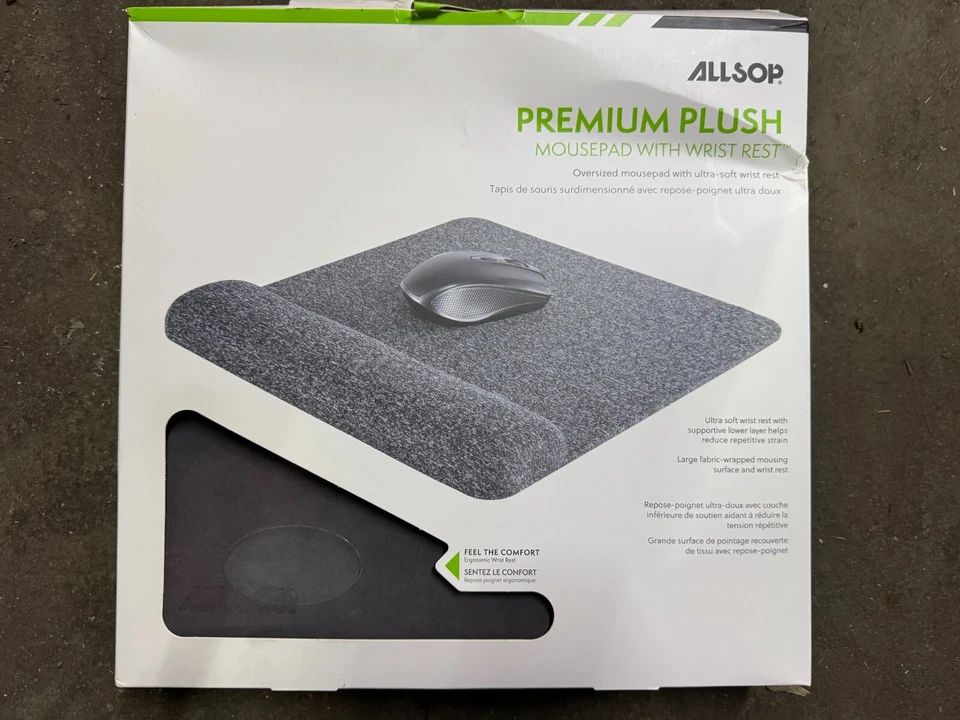 Allsop MousePad Pro Memory Foam Mouse Pad with Wrist Rest Premium Plush NEW! - Image 1 of 1