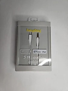 3' 8-Pin For Apple to Aux (M) Audio Cable - heyday White - Picture 1 of 4