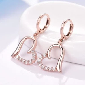 Damen-Ohrringen extravagante Ohrringen Filled Rosegold 18/750er Adelstein Topas - Bild 1 von 2
