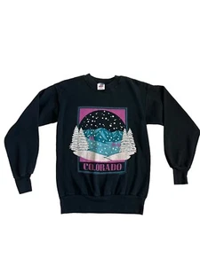 Vintage 90’s Colorado Winter Graphic San Segal Sweatshirt Gr. Medium Made In USA - Bild 1 von 10