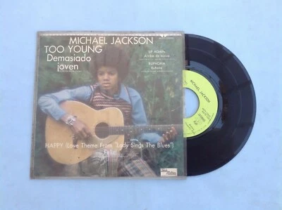 MICHAEL JACKSON TOO YOUNG + 3 RARE MEXICAN EP FROM MUSIC AND ME LP ALBUM  - Image 1 of 4