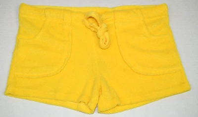 Pantalones Cortos Vintage Hilados Poliéster Talla S/M Años 70 Zayre Amarillo Limón Cintura Ajustable Foto 1 de 4