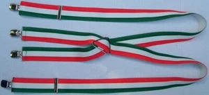BRETELLE ELASTICHE STAMPATE TRICOLORE ITALIA BANDIERA ITALIANA - Imagen 1 de 1