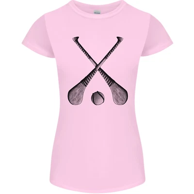 Hurling Chauve-Souris Et Balle Femmes Petite Coupe T-Shirt - Photo 1/4