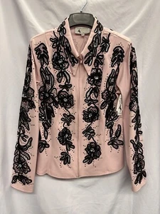 Western SHOW Shirt/ Jacket By Western Collection Pale Pink Western Showmanship - Picture 1 of 3