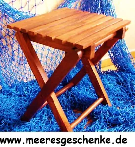 Klapphocker maritim ca. 30 x 26,5 x 37 cm aus Sheesham Holz - Bild 1 von 1