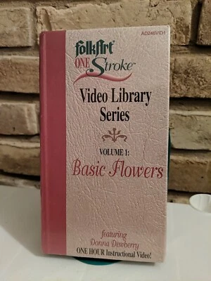 Donna Dewberry FolkArt One Stroke Painting Vol 1  “Basic Flowers” VHS New Sealed - Image 1 of 3