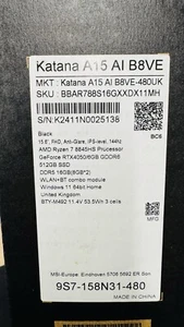 MSI KATANA A15 Ai b8ve-480UK - Picture 1 of 3