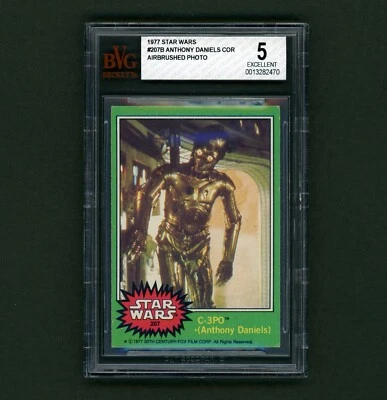 1977 Topps Star Wars #207 C-3PO (Anthony Daniels) Corrected Version BGS BVG 5 - Image 1 of 3