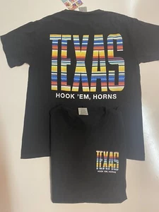 University of Texas Longhorns Short sleeve black front back logo t-shirt M Mens - Picture 1 of 3