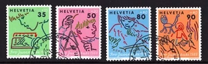 U9063 SWITZERLAND 1988 Pro Juventute - kids at school used - Picture 1 of 1