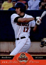 2013 New Britain Rock Cats Grandstand #19 Jordan Parraz Henderson Nevada NV Card