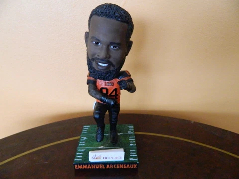 B.C. LIONS Bobble head #84 EMMANUEL ARCENEAUX CFL Classic Cover