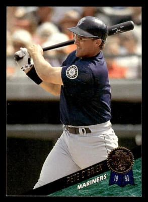 1993 Leaf #412 Pete O'Brien Card Seattle Mariners - Image 1 of 2