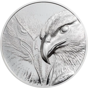 2020 Mongolia 500 Togrog Majestic Eagle 1 oz moneta in alto rilievo a prova di argento - Foto 1 di 2