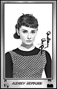 Audrey Hepburn, Signed, Cotton Canvas Image set on A Background - Lim/Ed (AH-2) - Picture 1 of 1