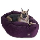 52 Inch Micro Velvet Calming Dog Bed Washable – Cozy Soft Round Dog Bed with ...