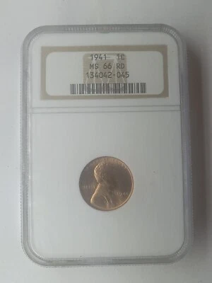 1941  1c Wheat Ms66rd Ngc - Image 1 of 2