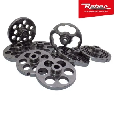 Piastra acciaio inox TC 22 4715 A Reber tritacarne 4 6 8 10 12 14 16 18 20 Rotex - Immagine 1 di 4