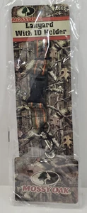 Mossy Oak Lanyard With ID Holder Camo with thin Orange Stripe - NIP - Picture 1 of 5