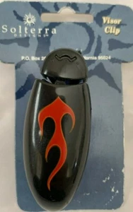 Red Black 3" Clip-on Auto Visor Glasses Clip - Marked Solterra - Picture 1 of 2