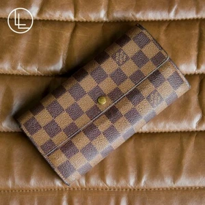 LOUIS VUITTON Damier Leather Bifold Wallet - Picture 1 of 12