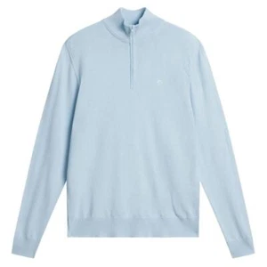 J.Lindeberg Men Kian Zipped Golf Pullover Skyway - SS24 Large NEW - Picture 1 of 6