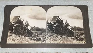 1919 Keystone Stereoview Card - US ARMY TRACTOR KOBLENZ RHINE - WWI WW1 - Picture 1 of 3