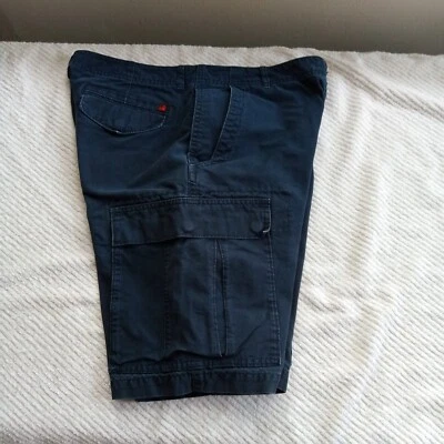 Pantalones Cortos Carga Woolrich Para Hombre Talla 32 Cremallera 7 Bolsillos Azul Oscuro Foto 1 de 4