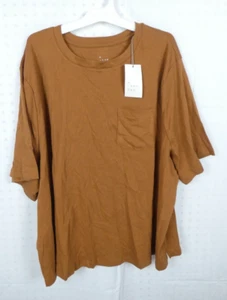 A New Day Mujer Talla Grande Mangas Cortas Camiseta Marrón 2X - Imagen 1 de 5