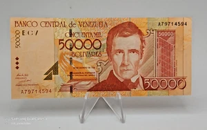 Venezuela Banknote 50.000 bolivares 24-8-1998 Pick # 83 paper money, Circulated - Picture 1 of 2