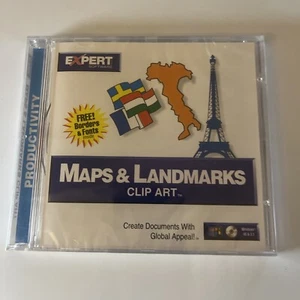 Maps & Landmarks Clip Art PC CDROM Win 95 *New Sealed* - Picture 1 of 2
