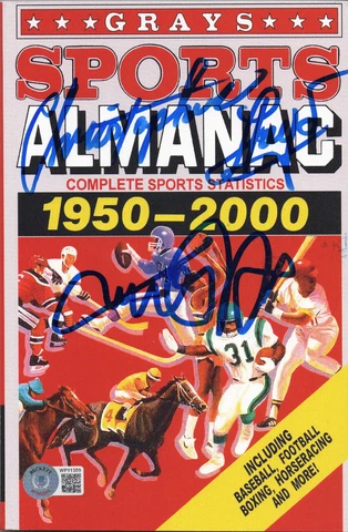 CHRISTOPHER LLOYD MICHAEL J FOX SIGNED AUTOGRAPHED GRAYS ALMANAC BECKETT BAS COA Cover