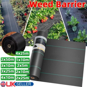 5/10/25/50m Heavy Duty Weed Control Membrane Garden Weed Barrier Fabric UK - Picture 1 of 91