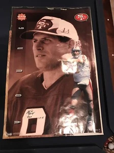 Steve Young POWER PORTRAIT San Francisco 49ers 1995 Costacos Auto ?? POSTER P1 - Picture 1 of 3