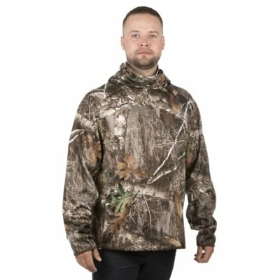REALTREE Men's Edge Camo Tech Hoodie w/ Built-In Neck Gaiter S-3XL - Image 1 of 4