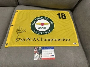 PHIL MICKELSON 2005 Baltusrol Signed Autograph PGA CHAMP flag PSA/DNA COA - Picture 1 of 6