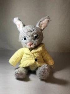 Handmade Crochet Amigurumi Easter Plush Bunny - Picture 1 of 8