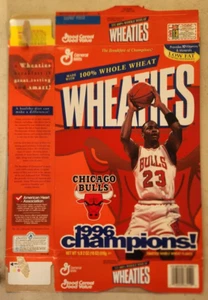 NBA Chicago Bulls Michael Jordan 1996 Champions Wheaties Cereal Box Vintage Coll - Picture 1 of 2