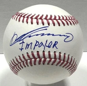 Expos Angels VLADIMIR GUERRERO Signed Official MLB Baseball AUTO w/ IMPALER JSA - Picture 1 of 2
