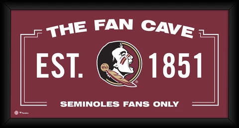 Florida State Seminoles Framed 10" x 20" Fan Cave Collage Cover