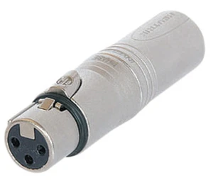 Neutrik NA3F5M 3 Pole Female XLR to 5 Pole Male XLR DMX Adaptor - Picture 1 of 1