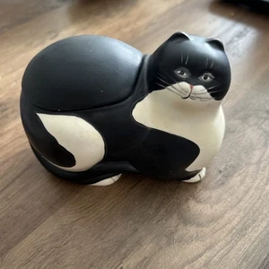 Fat Cat Sugar Bowl Sakura 2002 Warren Kimble blanco y negro - Imagen 1 de 4