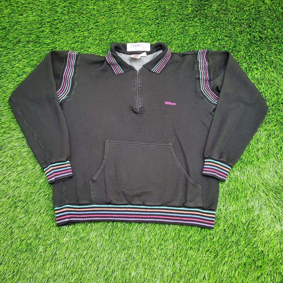Vintage 90s Wilson Sweatshirt Womens Medium 19x21 Collared - Image 1 of 4