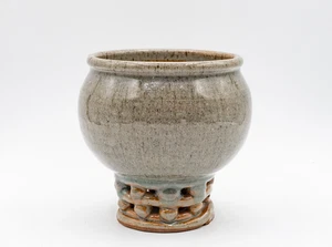 Einzigartige signierte Chun Studio Keramik Schüssel mit Fuß - Vintage asiatischer Chawan Matcha Tee - Bild 1 von 11