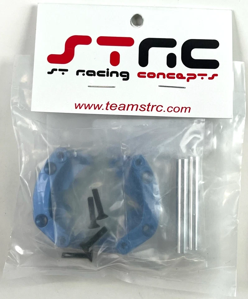 STRC ST9460B Blue Aluminum Rear Wheelie Bar Mount for Traxxas Drag Slash New - Image 1 of 2